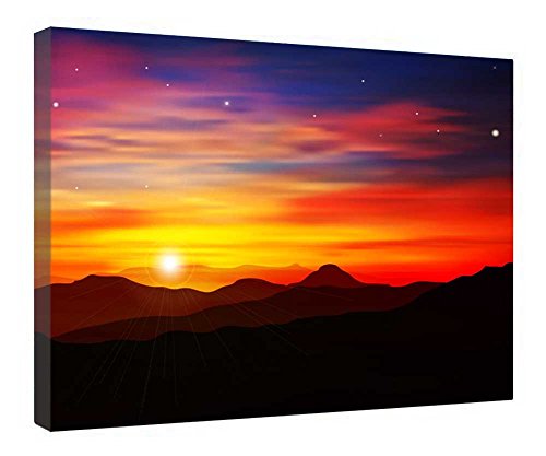 Toile montagne coucher de soleil pour une ambiance zen à la maison