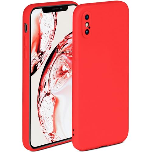 Coque souple Apple iPhone X XS OneFlow finition rouge rubis mat double couche