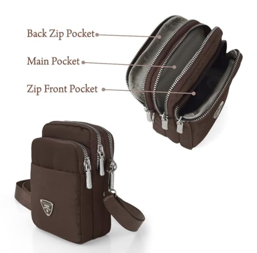Image of J I Women's Small Cross-Body Phone Bag Stylish Mobile Cell Phone Holder Pocket Purse Wallet Sling Bag Mini Shoulder Bags