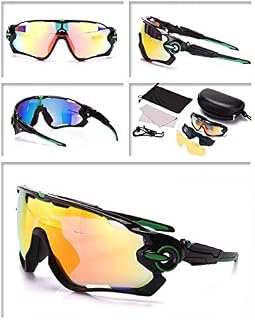 UBERSWEET® black greenPolarized Cycling Sunglasses Outdoor Sports Road Bicycle Bike Glasses TR90 Goggles Eyewear 3 Lens Oc... Price In India