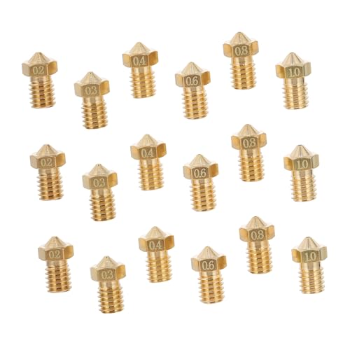 CIYODO 30pcs Thread Printer Nozzles Brass Screw Nozzle Head for Printer Print Accessory Part