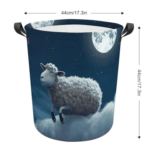 Panier à linge panier de rangement mouton lune : bac à linge de maison