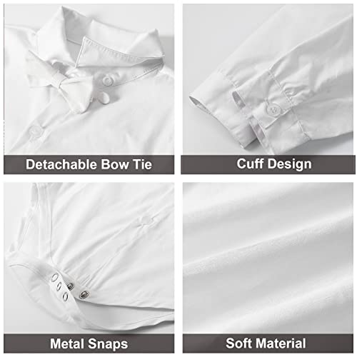 Image of A&J DESIGN Christening Outfits for Boys Infant Baby Gentleman Formal Dress Suit 6-9 Months White