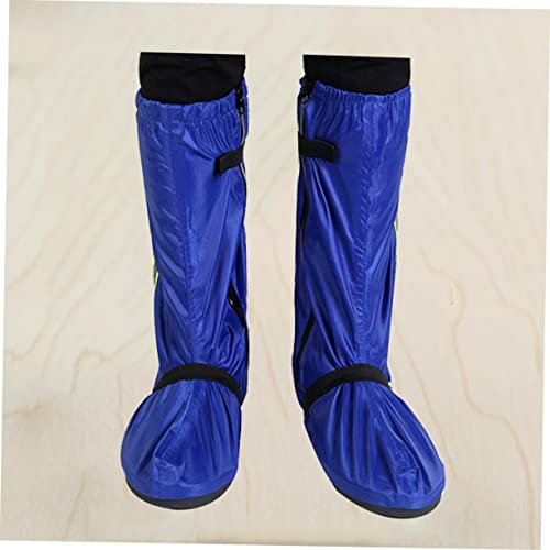 Cubrecalzados impermeables para hombre y mujer Angoily, de tela oxford azul reflectante, para lluvia, nieve y actividades al aire libre miniatura 6