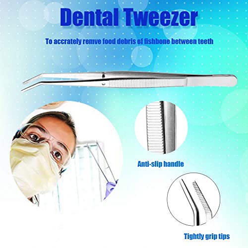 Dental Tools Stainless Steel Dental Pick Dental Floss Dental Hygiene Tool Set Tooth Scraper Plaque Tartar Remover Dental Tweezers Gum Floss For Personal Oral Care & Pet Use (6 Pack) #TOP5