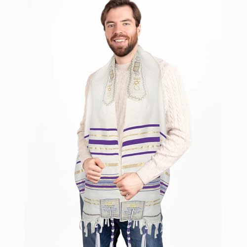 Ohmique Tallit Prayer Shawl with Bag, Soft Fabric 70"x 20" Tallit Prayer Cloth Israel for Men & Women - Image 4