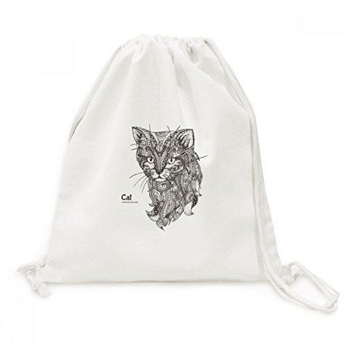 Sac de voyage en toile de qualité supérieure imprimé chat art