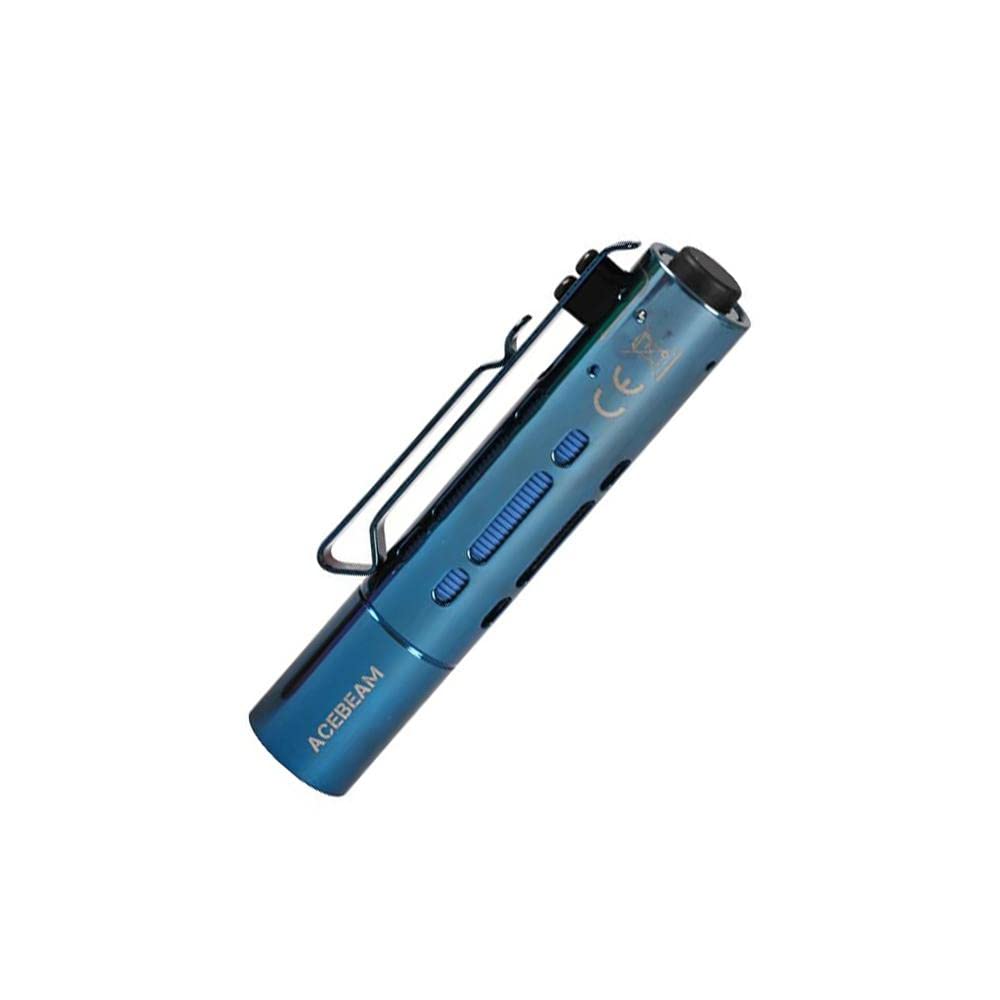 Rider RX Rechargeable EDC Flashlight- 650 Lumens - Up to 96 meters throw w/Eco Sensa Charging Cable Inlcuded-BLUE