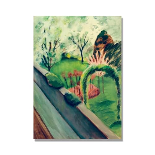 Reproductions de tableaux d'August Macke pour salon moderne 70x98cm