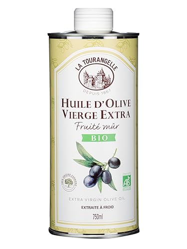 La Tourangelle - Huile d'olive vierge extra Bio - Fruité mûr - Extraite à froid - Riche en polyphénols & Omega 3 - Huile de qualité supérieure - 750ml