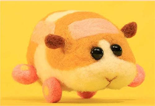 PUI PUI モルカー/モルモット/カー/モルカー/ポテト/シロモ/アビー/チョコ/テディ 羊毛 フェルト キット 手作り DIY素材 手芸 ふわふわ フェルトツール ニードルフェルト（半製品