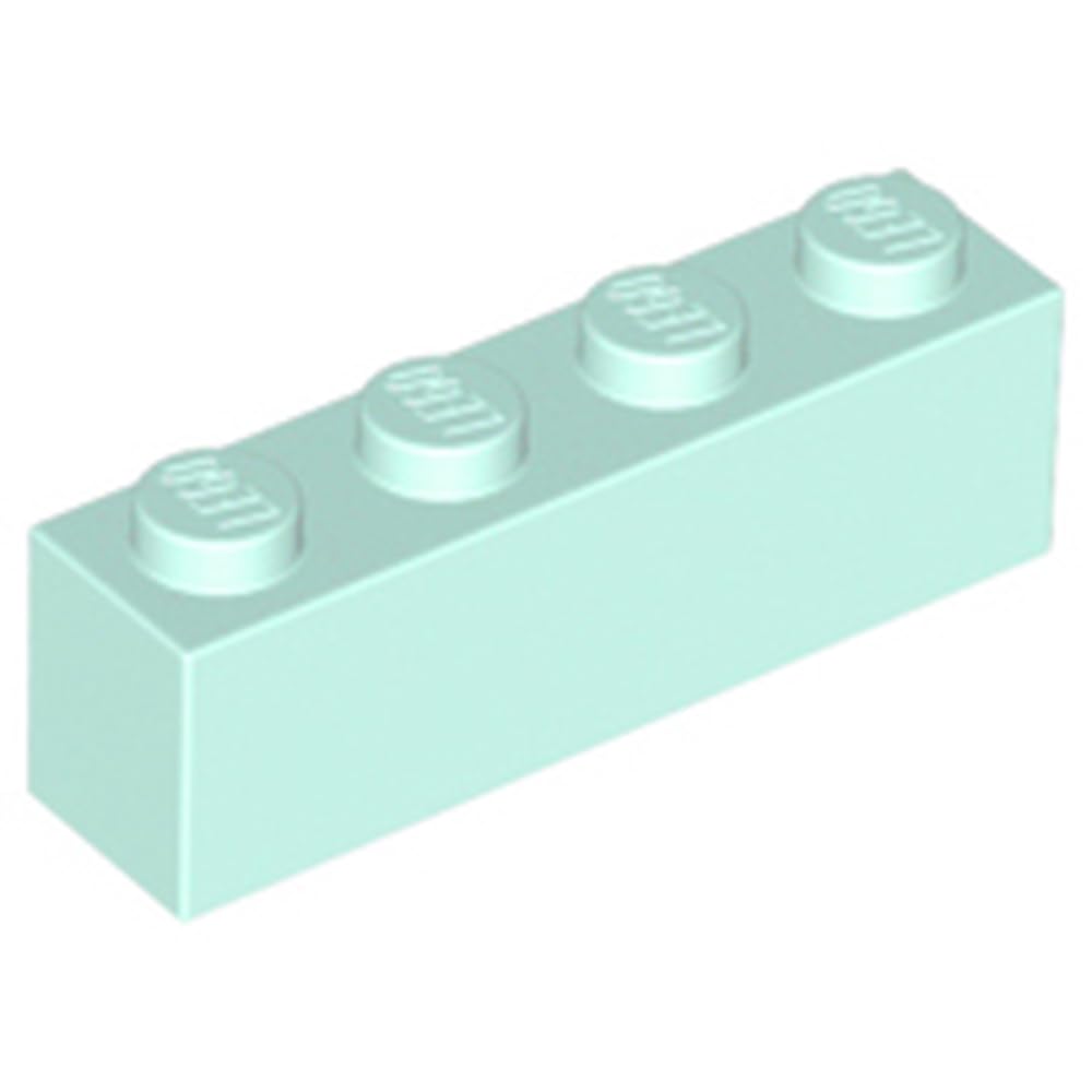 LEGO Brick 1x4, Part 3010, Classic Building Element, Part 3010, Choose Your Colour (Light Aqua, 10, Bricks)