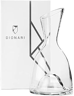DIONARI Classico Red Wine Decanter: Hand-Crafted, Lead-Free, Glass Decanter for Red Wine Aeration
