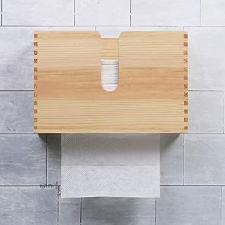 Jeteven Napkin Holders Kitchen Napkin Dispenser Wooden Freestanding Tissue Dispenser Warm Brown Wood
