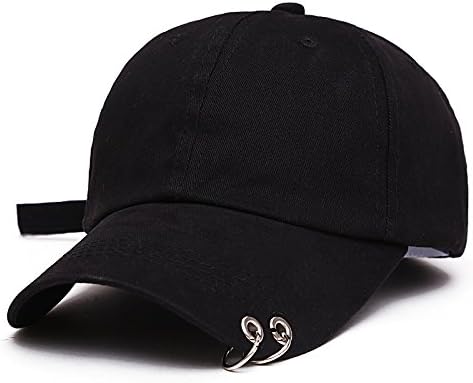 Llxln Fashion Iron Ring Hats Adjustable Baseball Cap Handmade
