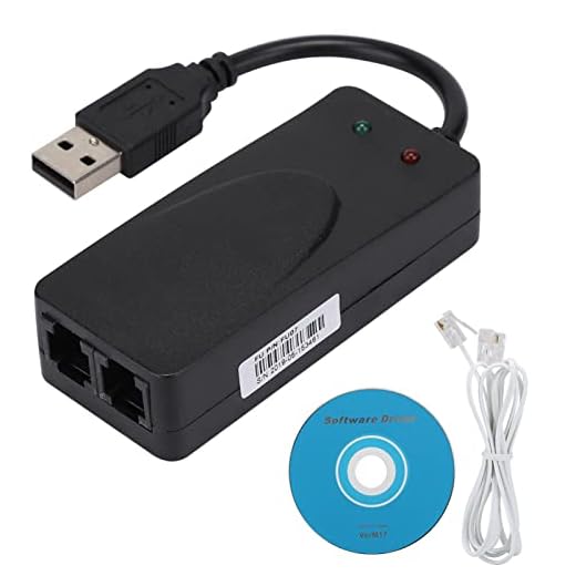 GOTOTOP Fax Modem, Convenient External USB 2.0 56K Modem with Compatible at and Extended at Command Sets for Win 7/Win 8/Win 10/Win XP