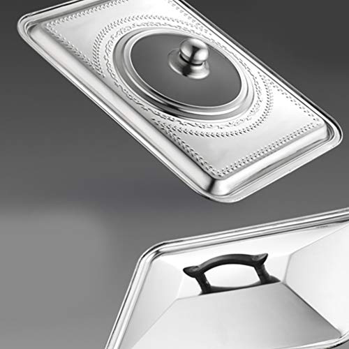 Tampa para panela de aço inoxidável Cabilock para fritar pratos e panelas de mesa a vapor, tampas re