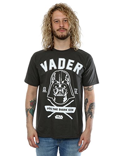 Star Wars Men's Darth Vader Collegiate T-Shirt XXX-Large Light Graphite