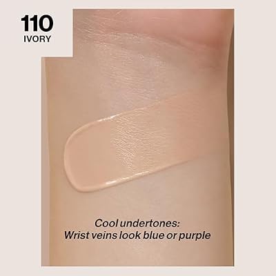 Revlon Liquid Foundation, ColorStay Face Makeup for Combination & Oily Skin, SPF 15, Medium-Full Coverage with Matte Finish, 110 Ivory, 1 Fl Oz