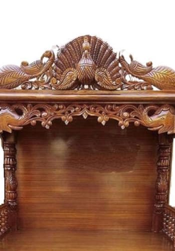 Shilpi Wooden Hand Carved Traditionally Design Wooden Temple/Amazing Look & Beautiful Hand Carving Wooden Mandir(9)