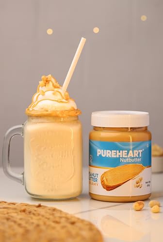 Image of Pureheart Nutbutter Creamy Peanut Butter 1000 gm | Natural & Premium Roasted Peanuts | High Protein, Rich in Fiber | Zero Trans Fats | for Tasty Breakfast & Post Workout Protein Snack