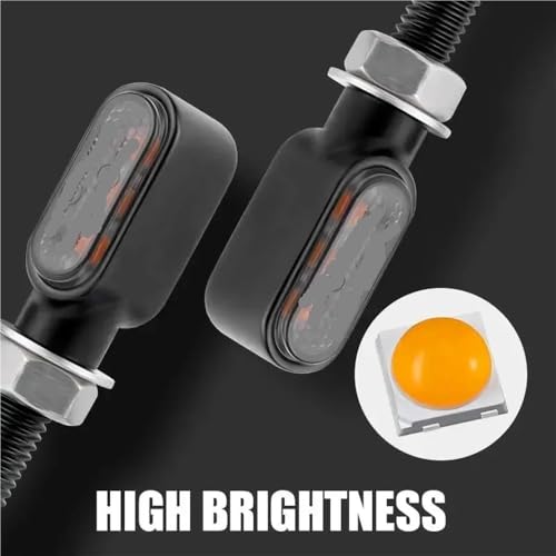Intermitentes moto para rutas nocturnas luces traseras de parada color ámbar 2 uds 4