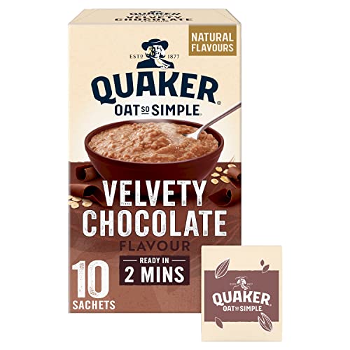 Quaker Oat So Simple Velvety Chocolate Sachets, 10 x 36.5 g