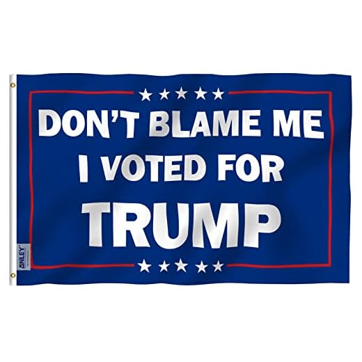 Anley Fly Breeze 3x5 fot Skyll inte på mig Jag röstade för Trump-flagga - Canvasrubrik och dubbelsömd - Amerikansk presidentval Trump-flaggor Polyester med mässingstätningar 3 X 5 Ft