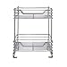 Household Essentials Glidez Multipurpose Chrome-Plated Steel Pull-Out/Slide-Out Storage Organizer for Under Cabinet Use - 2-Tier Design - Fits Standard Size Cabinet or Shelf, Chrome