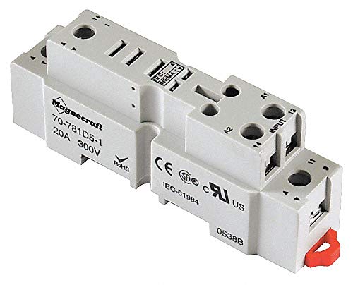 Schneider Electric Relay Socket, Socket Type: Finger Safe, Socket Style: Square, Number of Pins: 5