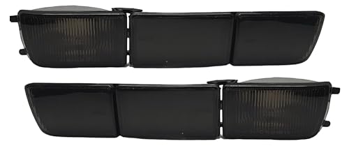 Front- Blinker Blinkleuchten lange Blenden Schwarz Set Links+Rechts Stoßstangenblinker für VW Golf 3 Vento Schwarz