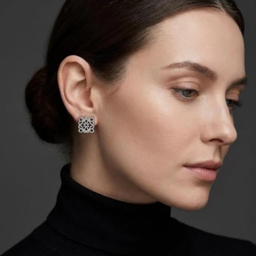 Gold Stud Earrings - 18K Gold Plated Earrings for Women - Gold Plated Jewelry - Silver — view 3