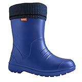 formstabil demar. federleichte Kinder Eva Gummistiefel gefüttert Dino (24/25, dunkelblau)