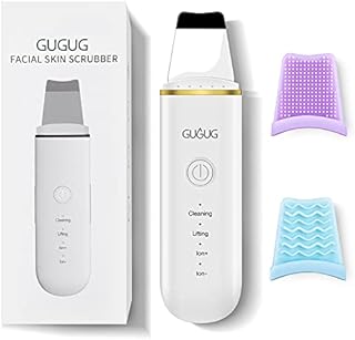 Skin Scrubber - Skin Spatula, Blackhead Remover Pore Cleaner with 4 Modes, Facial Scrubber Spatula, Comedones Extractor for Facial Deep Cleansing białe złoto