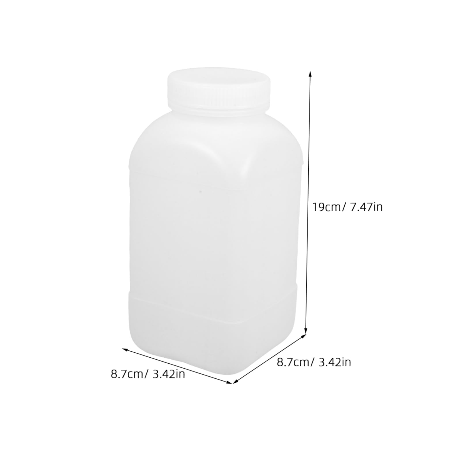 ABOOFAN 1000ml Square Wide Mouth Bottles Lab Plastic Containers Chemical Storage Bottles for Lab/hospital