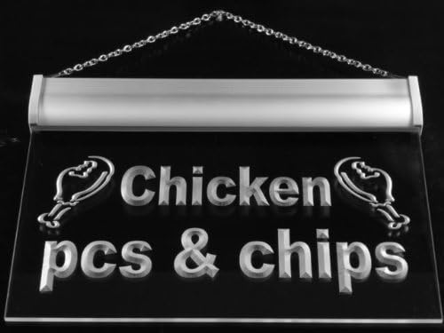 ADVPRO m033-b Chicken Pieces and Chips Neon Light Sign