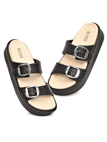 Image of SUPER SOFT Comfortable with Adjustable Strap Flip-Flops Women's & Girl's Cushioned |Waterproof Anti Skid & Lightweight OUT Door & IN Door Slipper BBINDIGO2