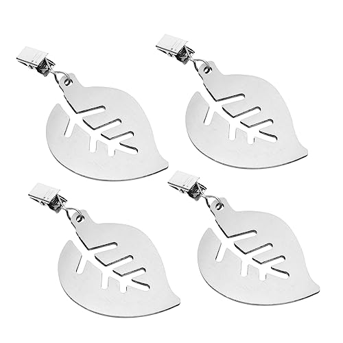 KOCKSHION 4pezzi Pesi per Tovaglia Inossidabile con Clip Metalliche per Decorazione di Tovaglie Feste e Matrimoni
