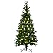 Produktbild HOMCOM 180 cm Weihnachtsbaum Künstlich Naturgetreu Tannenbaum mit 260 LED-Leuchten, Vier Lichtfarben, Christbaum mit 509 Astspitzen, für Weihnachtsfest Kunststoff Grün