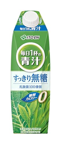 伊藤園 毎日1杯の青汁 すっきり無糖 1L×6本 キャップ付き 紙パック