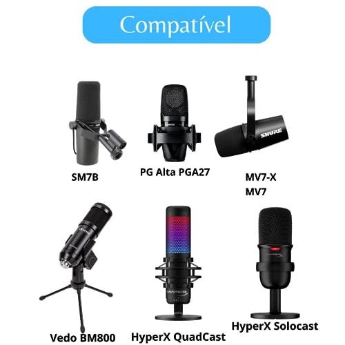Suporte Braço Articulado compativel Com Microfone Blue Ember Sl Yeticast Yeti X Snowball Microfone S
