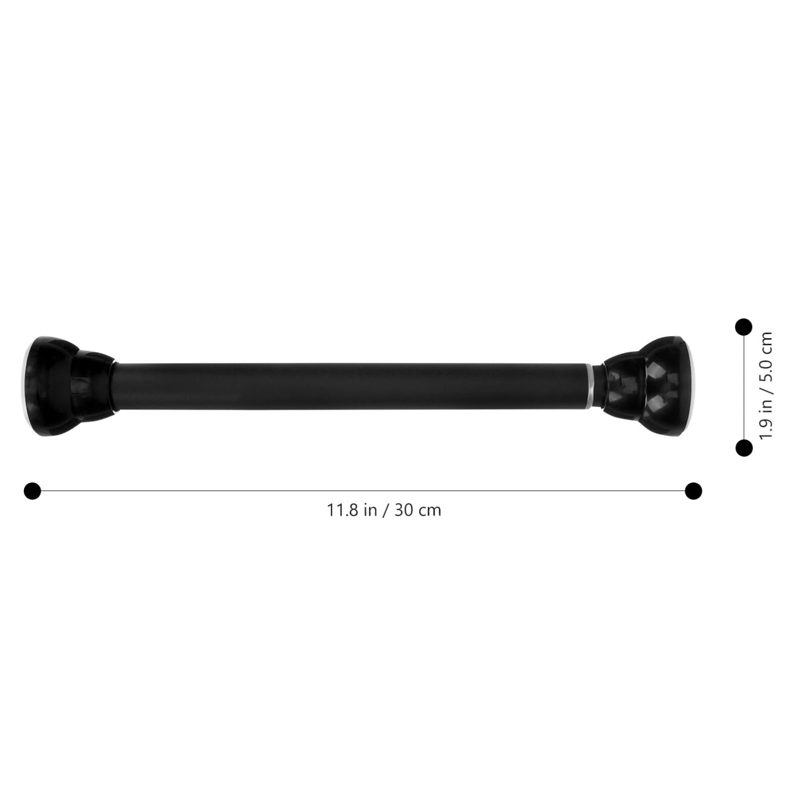 Alipis Barra de Armario Telescópica Extensible de Acero Inoxidable Negra, Resistente al Desgaste y Fácil de Limpiar, Adecuada para Ducha y Ventana con Ajuste de 30-45cm