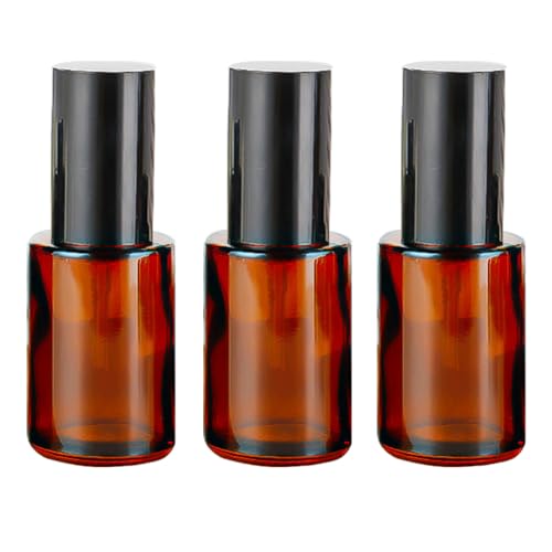 Imagen de 3 botellas vacías de vidrio ámbar de 50 ml