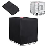 Frevoitna 120×100×116cm Bache Protection, Bâche Imperméable, Couverture Imperméable, Housse de Protection pour Réservoir IBC, Couvercle Cuve 1000L, Bouchon Cuve Anti-UV, Réservoir d'eau Couv
