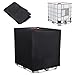 Frevoitna 120×100×116cm Funda Deposito 1000 Litros, Ubierta para Depósito, Cubierta para Tanque IBC, Tapa para Deposito Antipolvo Anti UV, Depósito de Agua Cubrir, Lona Impermeable Negro