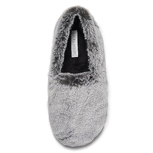 Laura Ashley Ladies Plush A-line Slipper Memory Foam Insole, Closed Toe, Backless Design Lightweight & Durable