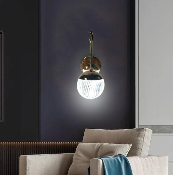 Image of Golden Luxury Modern Creative Three Color Led Wall Lamp for Living Room Bedroom Etc Home Decoration. (Pack of 1)