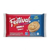 Festival Galletas Rellenas con Crema de Vainilla - Formato Ahorro 403g (12 Packs x 4 Unidades) - Snack Dulce Crujiente y Cremoso Sin Grasas Trans - Noel - Ideal para Merienda y Postres - NEXU