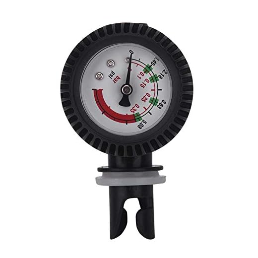 VGEBY Manometer Luftdruckmesser Barometer Luftdruckprüfer 0-0.35 bar / 0-5.08 PSI für aufblasbares Boot SUP Kajak Schlauchboot Board Raft