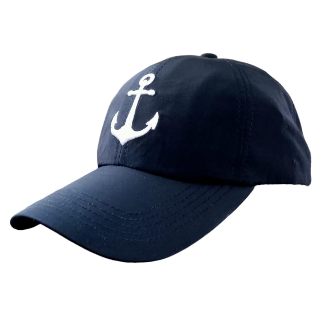 GenericMarinerskart Merchant Navy Anchor 3D Embroidered Unisex Caps for Mariners